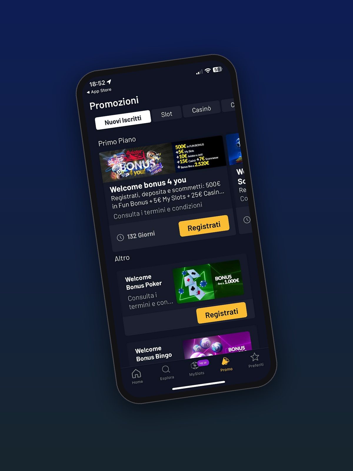 Promo Redesign: schermata Promozioni